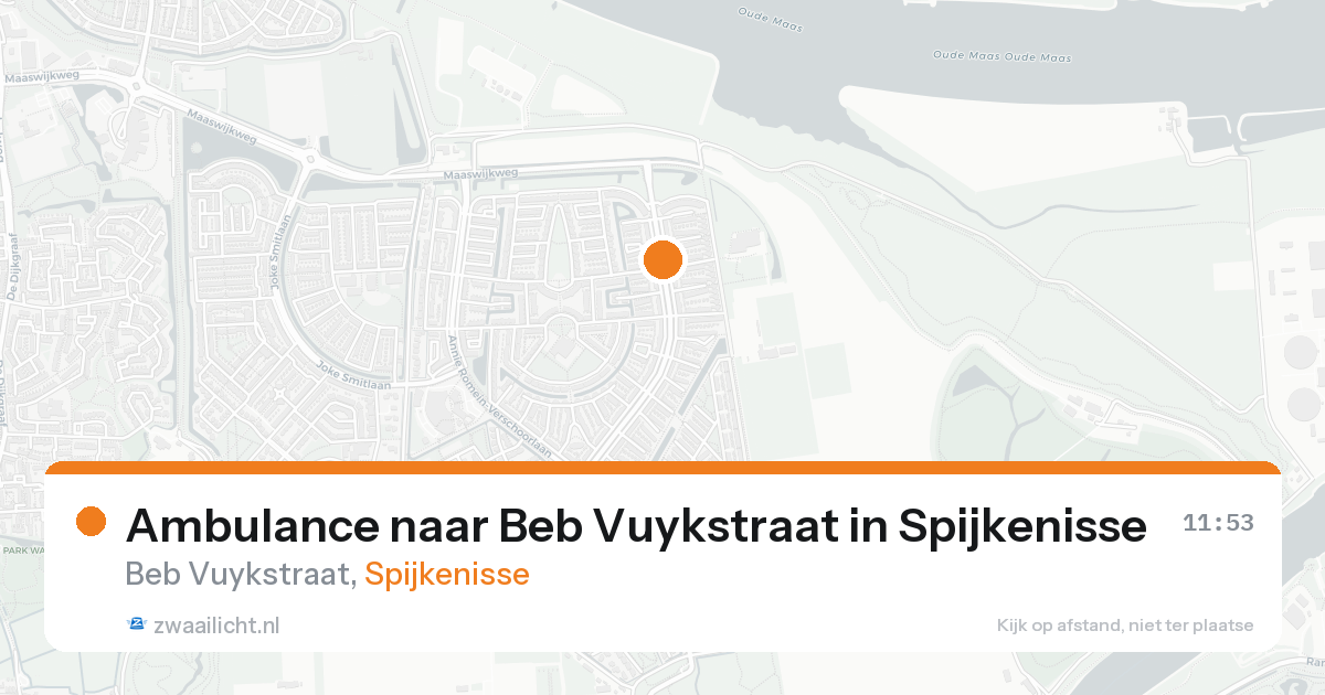 Ambulance naar Beb Vuykstraat in Spijkenisse — 17 aug 2026