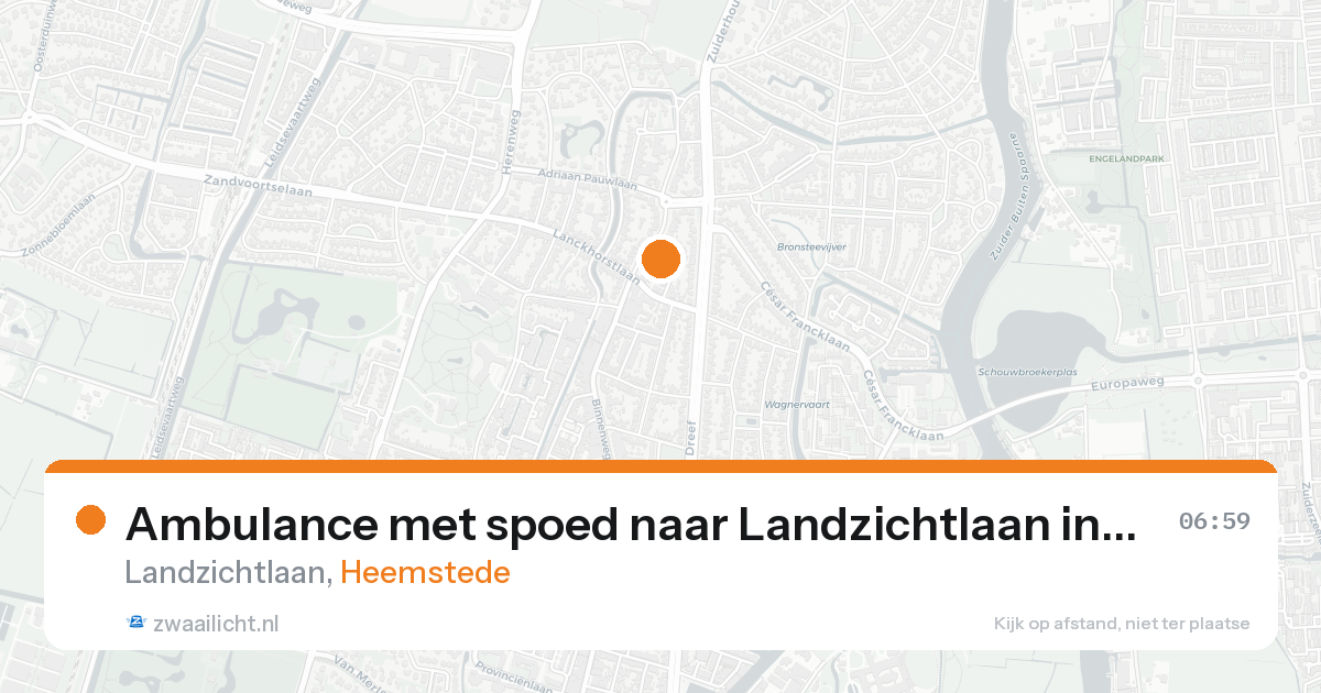 Ambulance met spoed naar Landzichtlaan in Heemstede — 23 mei 2026