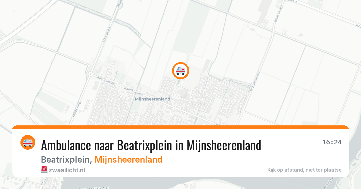 Ambulance naar Beatrixplein in Mijnsheerenland — 19 mei 2026