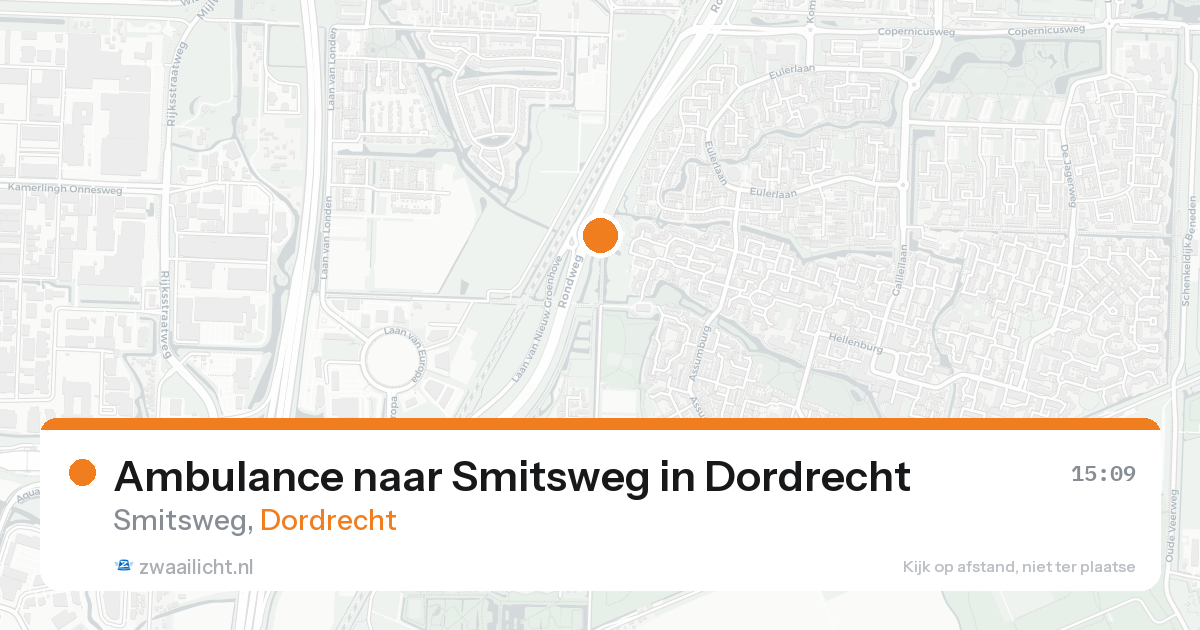 Ambulance naar Smitsweg in Dordrecht — 15 aug 2026