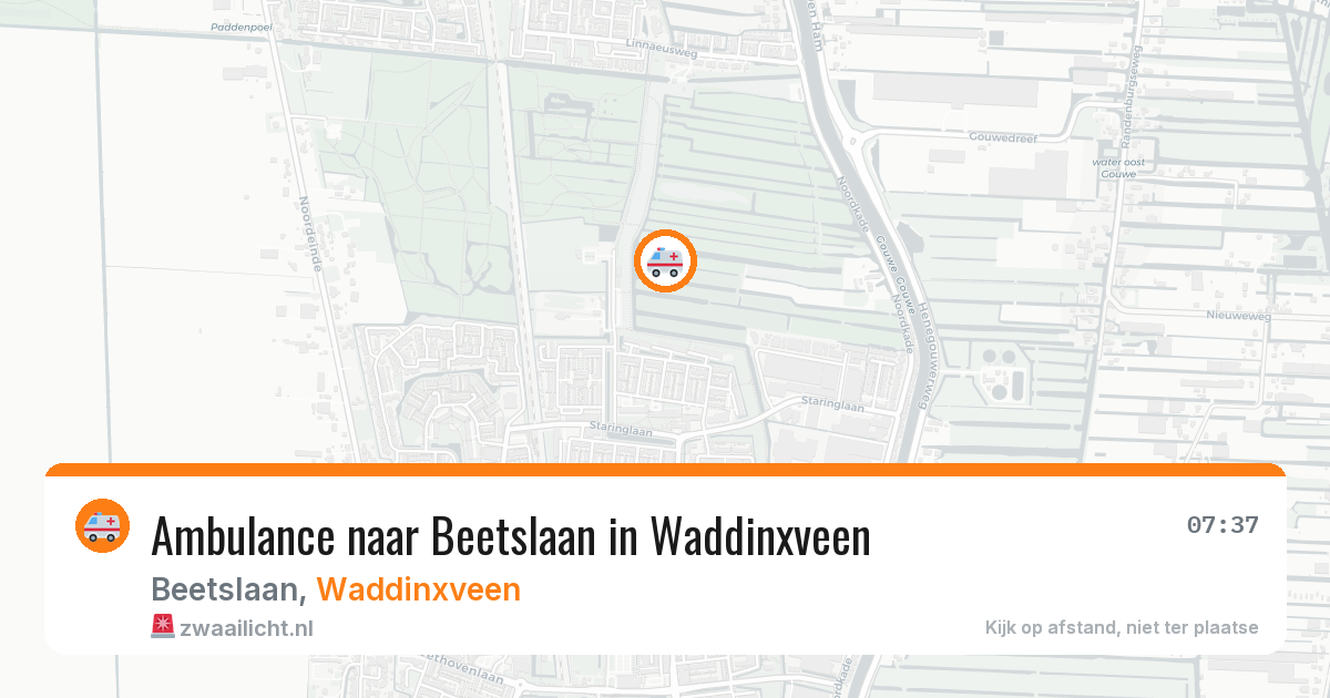 Ambulance naar Beetslaan in Waddinxveen — 1 jul 2026
