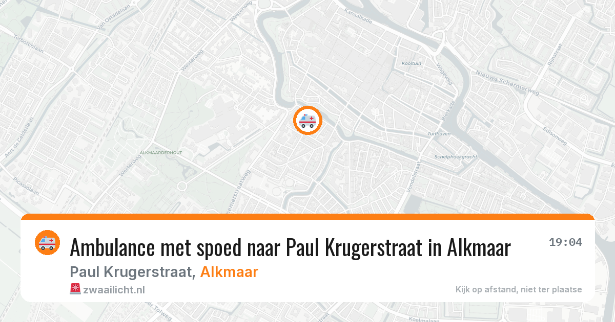 Ambulance met spoed naar Paul Krugerstraat in Alkmaar — 22 jun 2026
