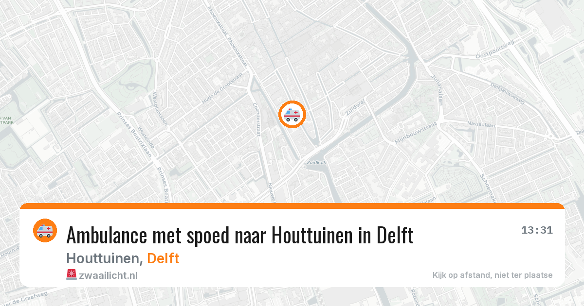 Ambulance met spoed naar Houttuinen in Delft — 7 apr 2026