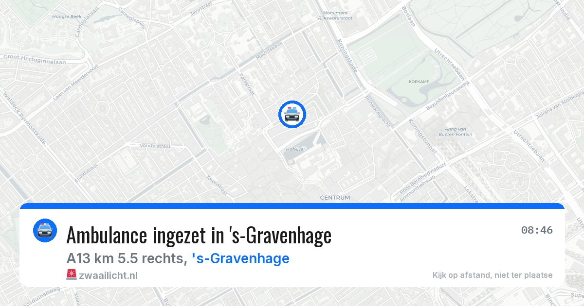 Ambulance ingezet in 's-Gravenhage — 9 jul 2026