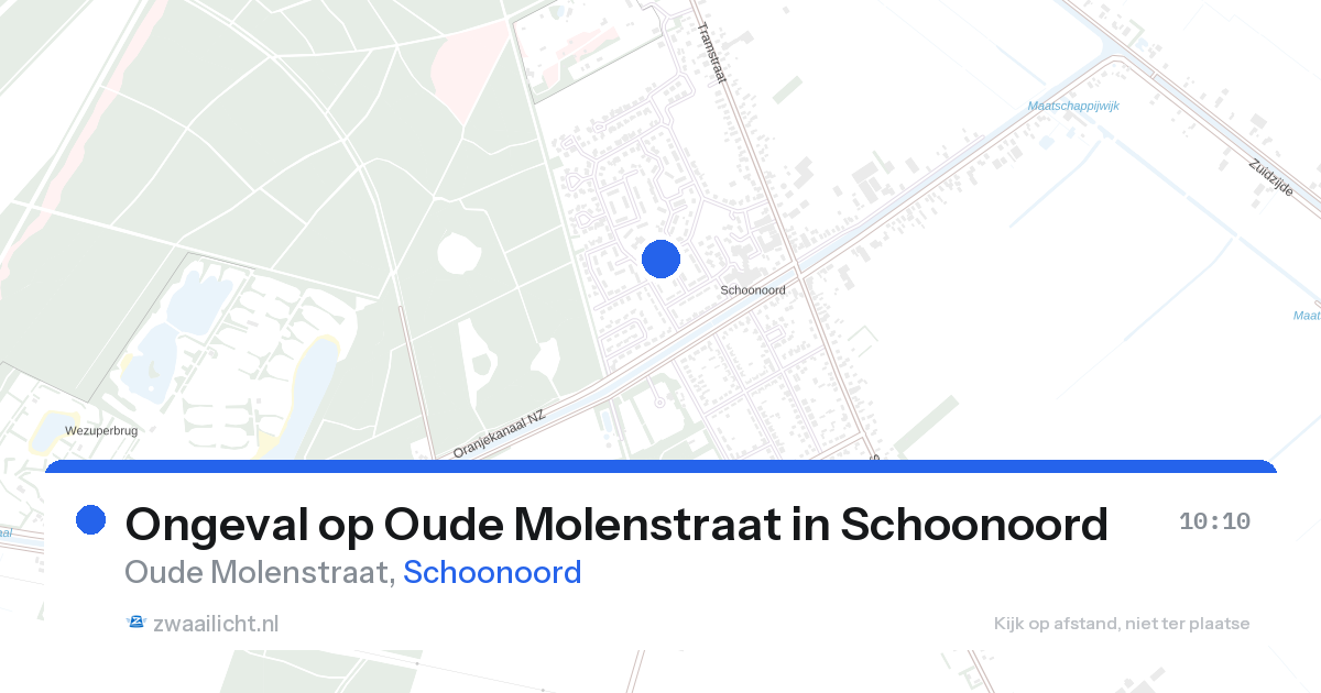 Ongeval op Oude Molenstraat in Schoonoord — 11 aug 2026