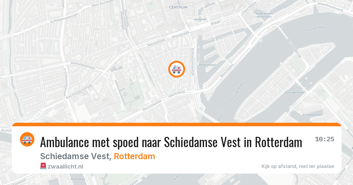 Ambulance met spoed naar Schiedamse Vest in Rotterdam — 10 apr 2026
