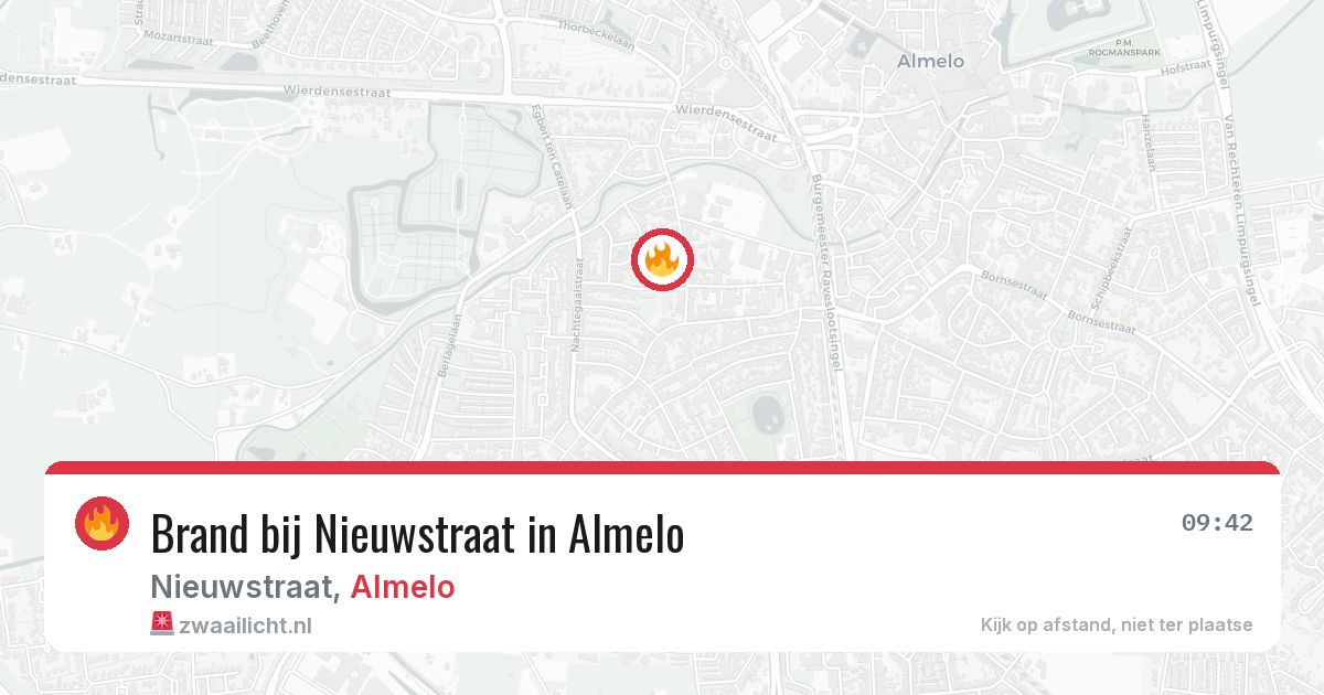 Brand bij Nieuwstraat in Almelo — 3 jul 2026