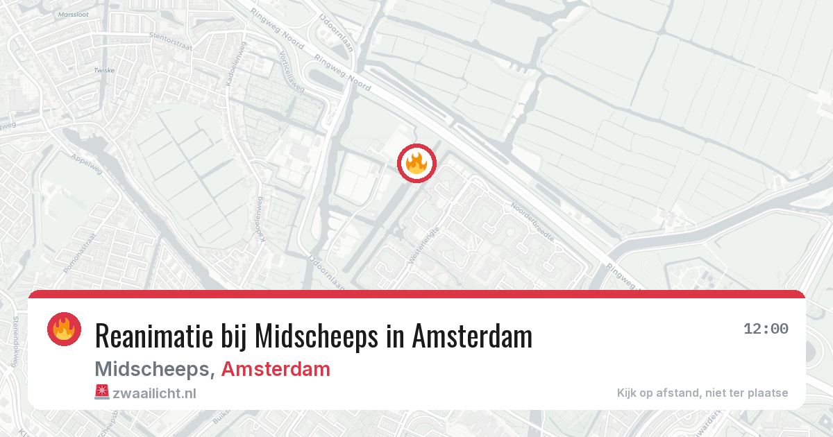 Reanimatie bij Midscheeps in Amsterdam — 5 aug 2026