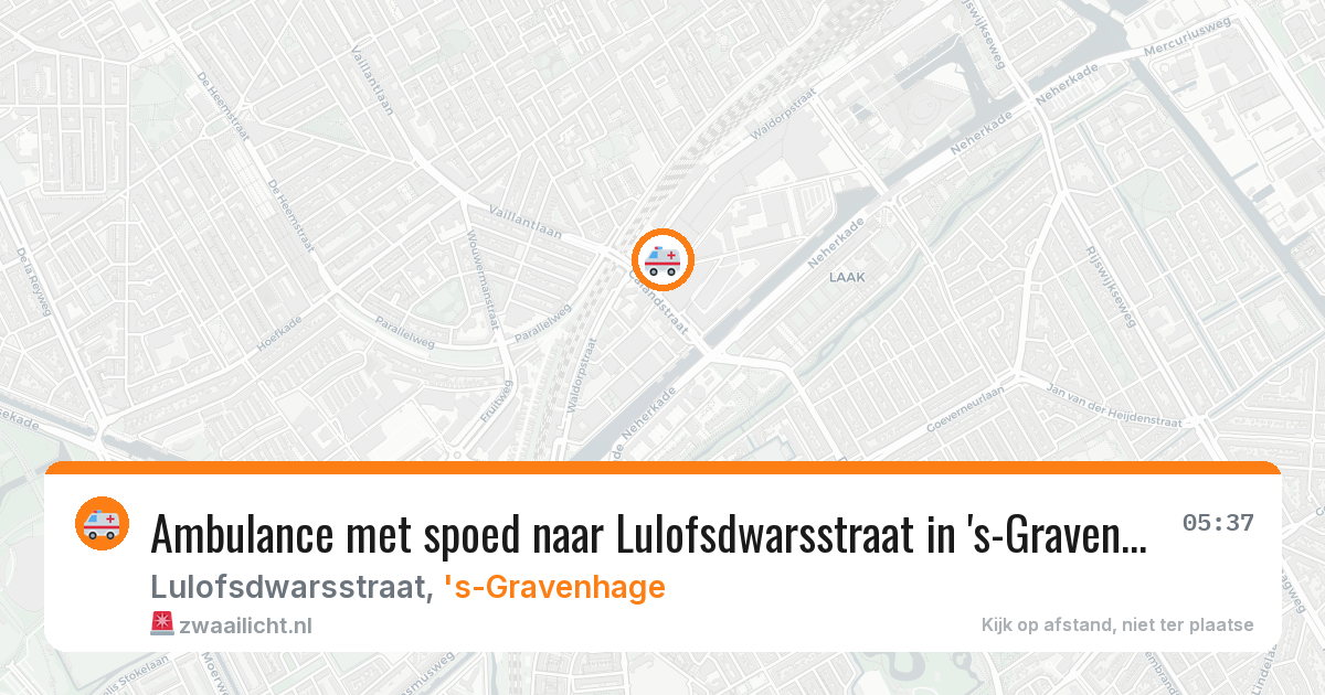 Ambulance met spoed naar Lulofsdwarsstraat in 's-Gravenhage — 7 feb 2026