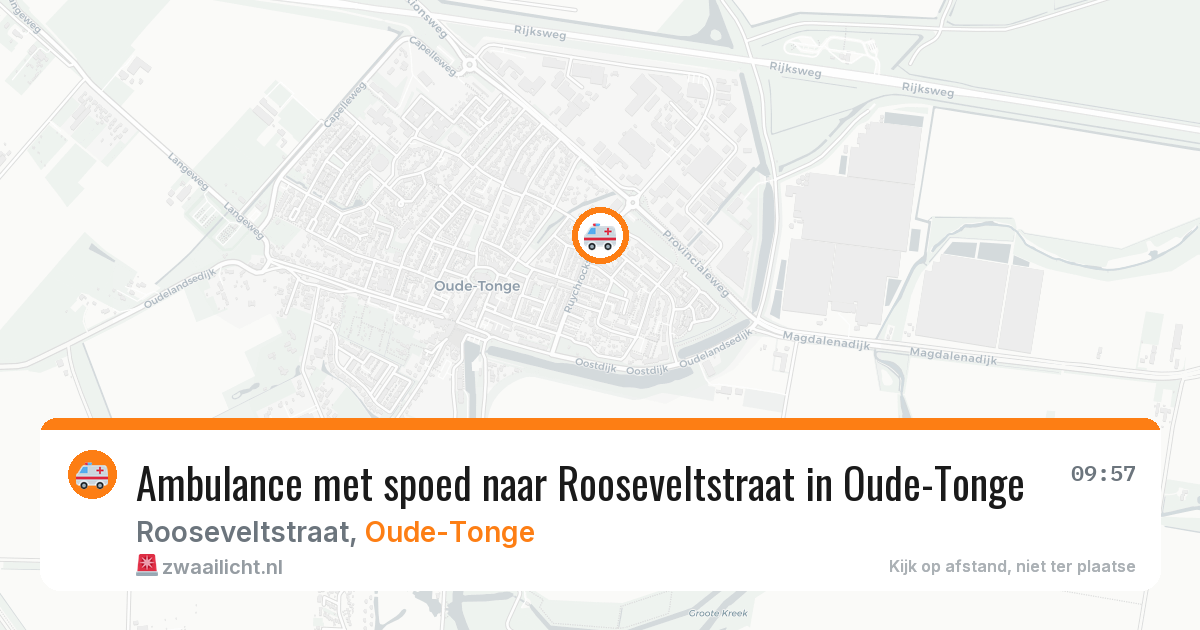 Ambulance met spoed naar Rooseveltstraat in Oude-Tonge — 21 jun 2026