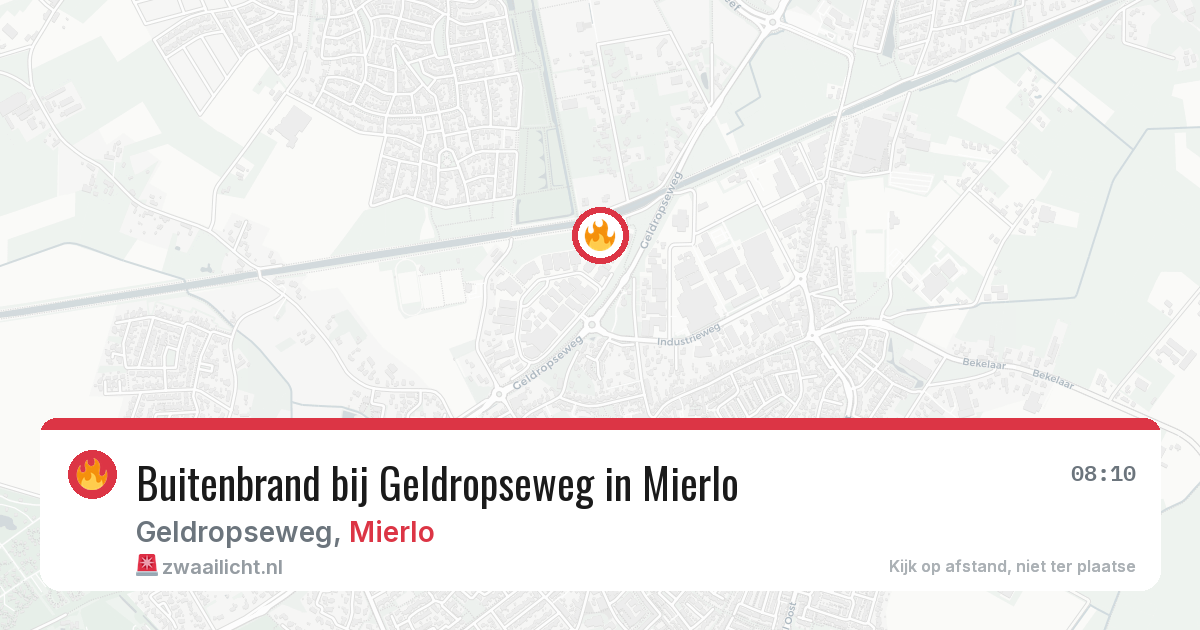 Buitenbrand bij Geldropseweg in Mierlo — 4 jun 2026