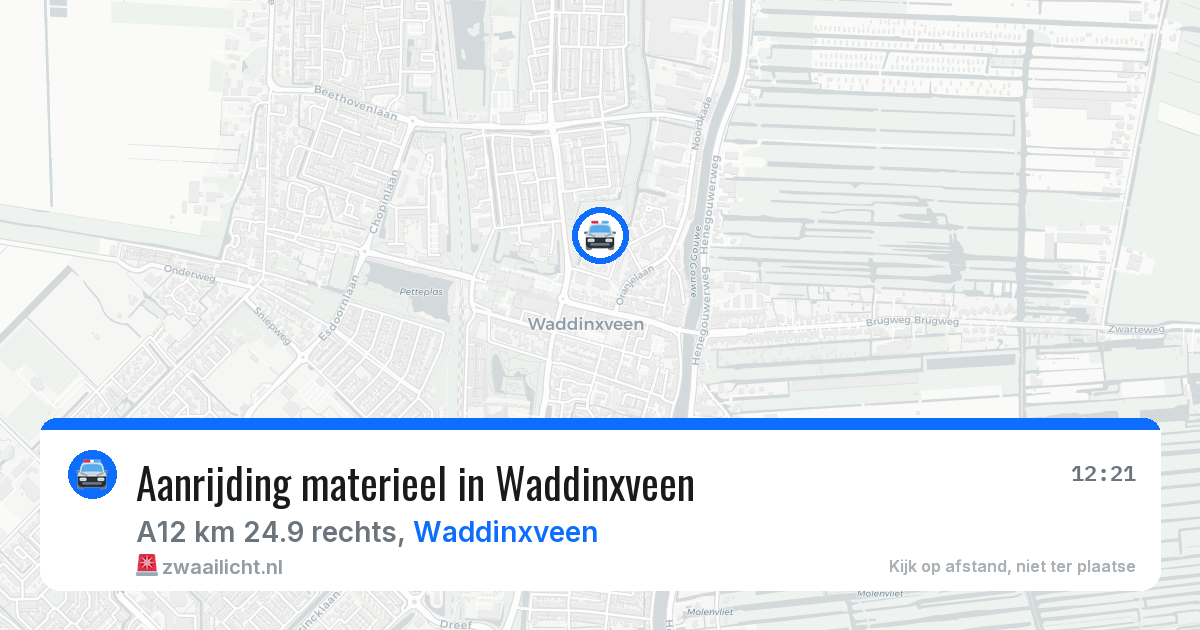Aanrijding materieel in Waddinxveen — 31 mei 2026