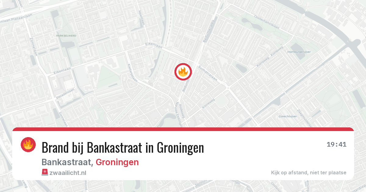 Brand bij Bankastraat in Groningen — 7 jul 2026