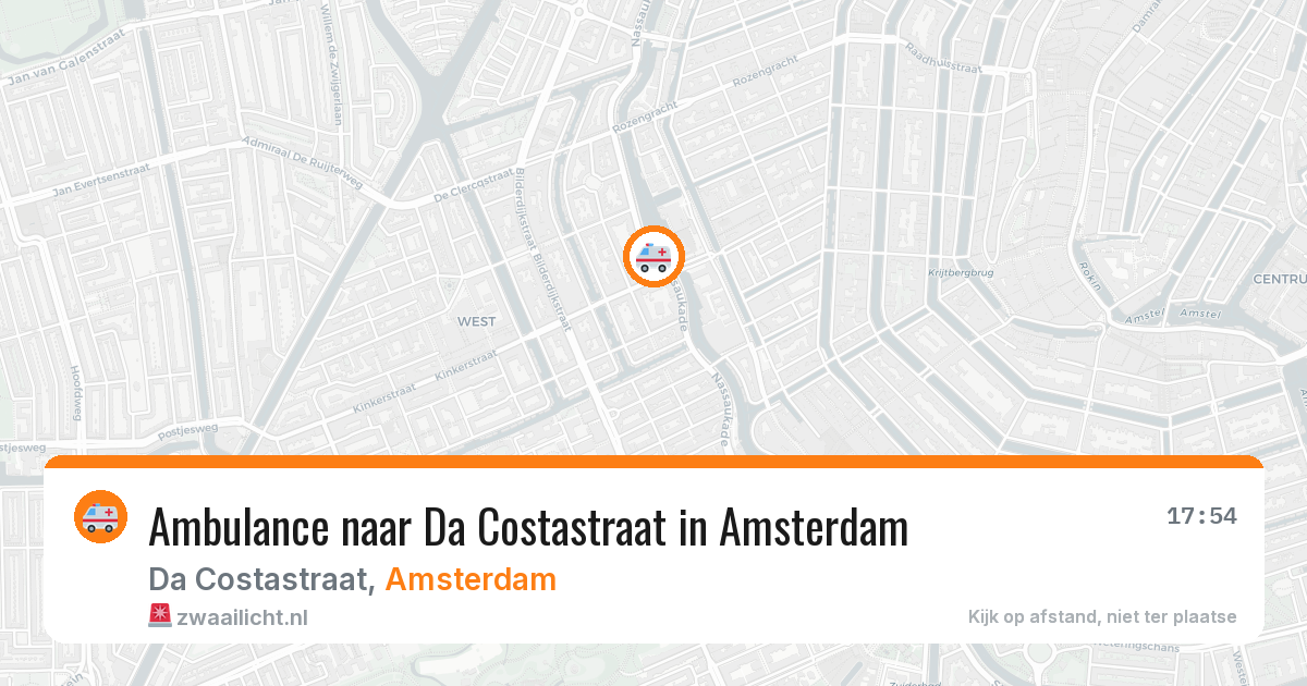 Ambulance naar Da Costastraat in Amsterdam — 8 feb 2026