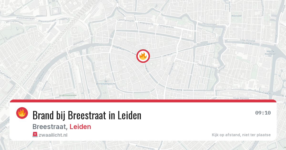 Brand bij Breestraat in Leiden — 2 jun 2026