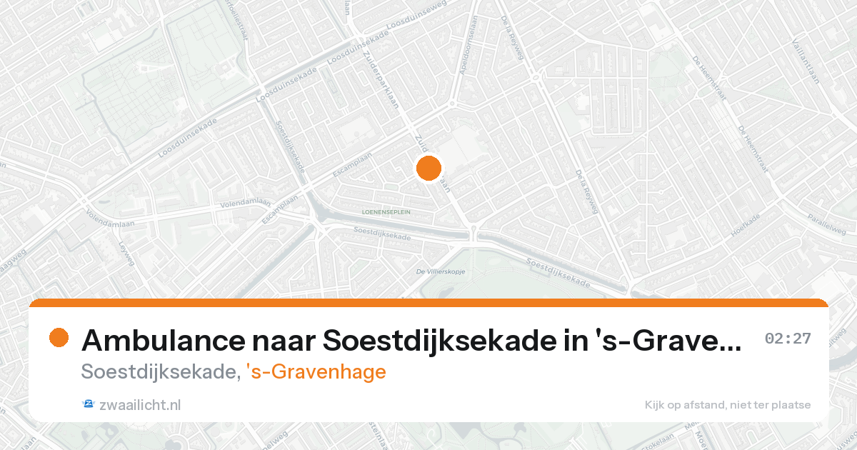 Ambulance naar Soestdijksekade in 's-Gravenhage — 19 aug 2026