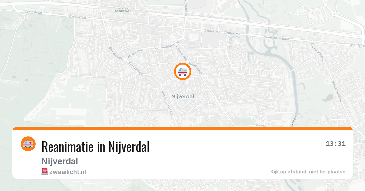 Reanimatie in Nijverdal — 29 mrt 2026