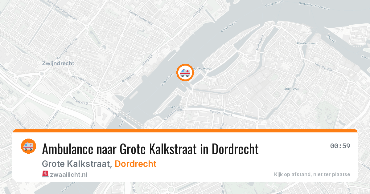 Ambulance naar Grote Kalkstraat in Dordrecht — 13 mrt 2026