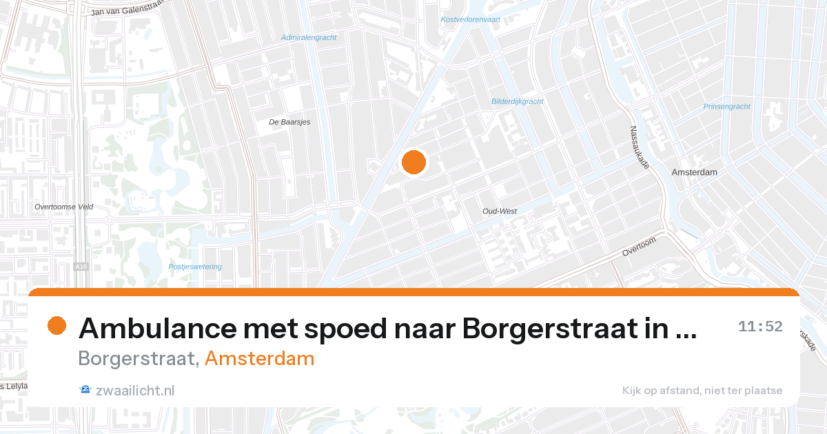 Ambulance met spoed naar Borgerstraat in Amsterdam — 25 jun 2026