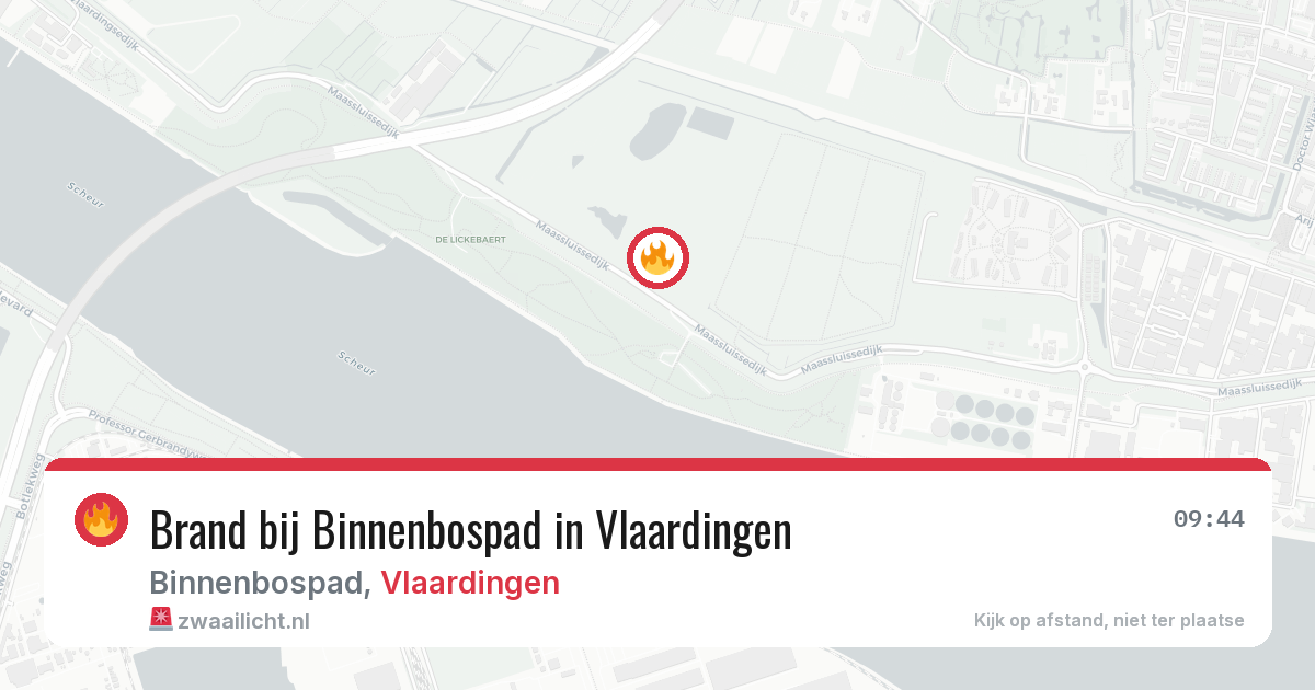Brand bij Binnenbospad in Vlaardingen — 10 jun 2026