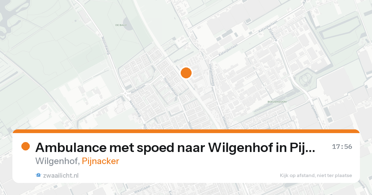 Ambulance met spoed naar Wilgenhof in Pijnacker — 16 aug 2026