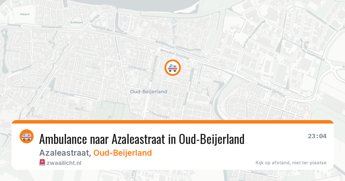 Ambulance naar Azaleastraat in Oud-Beijerland — 26 jun 2026