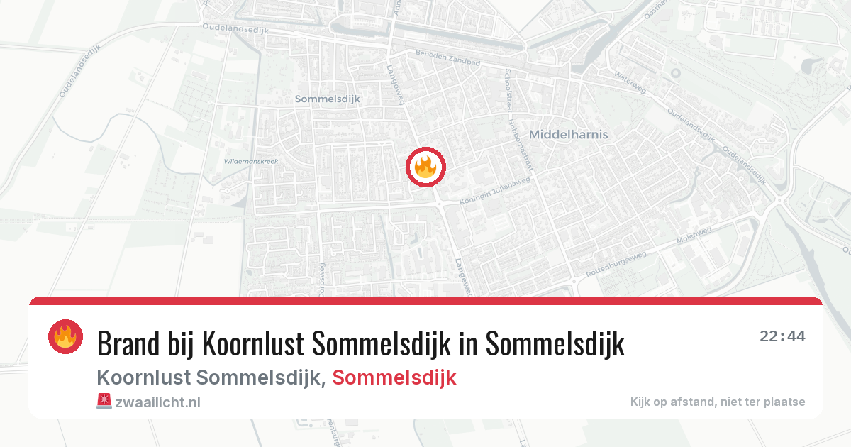 Brand bij Koornlust Sommelsdijk in Sommelsdijk — 9 aug 2026