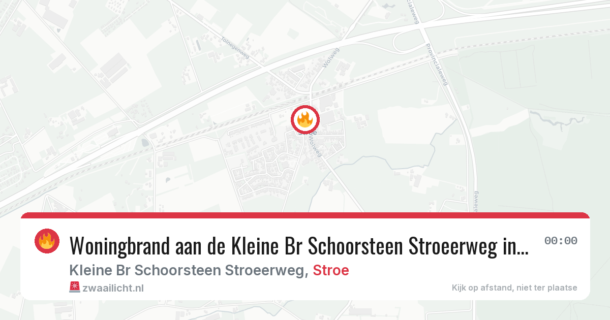 Woningbrand aan de Kleine Br Schoorsteen Stroeerweg in Stroe — 20 jan 2026