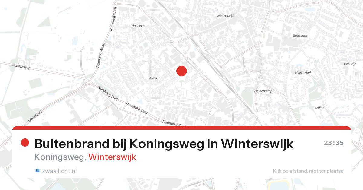Buitenbrand bij Koningsweg in Winterswijk — 26 aug 2026