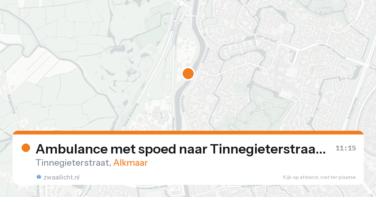 Ambulance met spoed naar Tinnegieterstraat in Alkmaar — 7 jun 2026