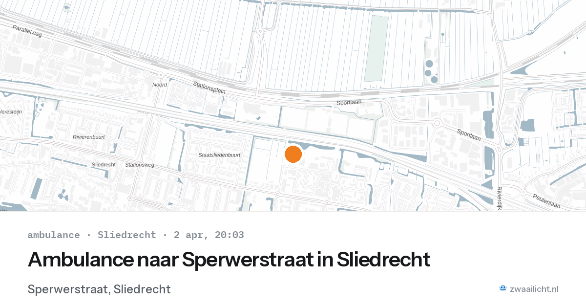 Ambulance naar Sperwerstraat in Sliedrecht — 2 apr 2026