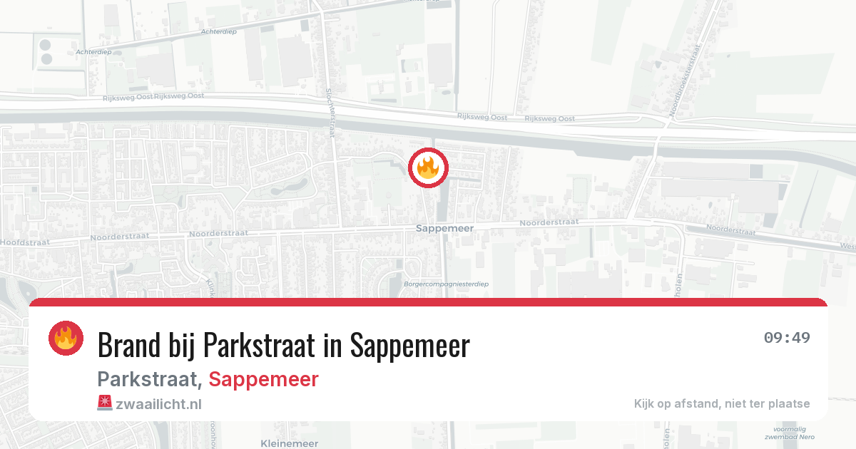 Brand bij Parkstraat in Sappemeer — 20 jun 2026