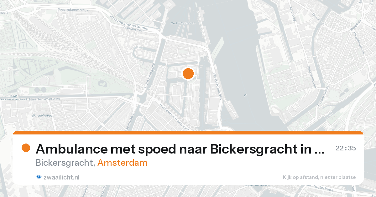 Ambulance met spoed naar Bickersgracht in Amsterdam — 15 aug 2026