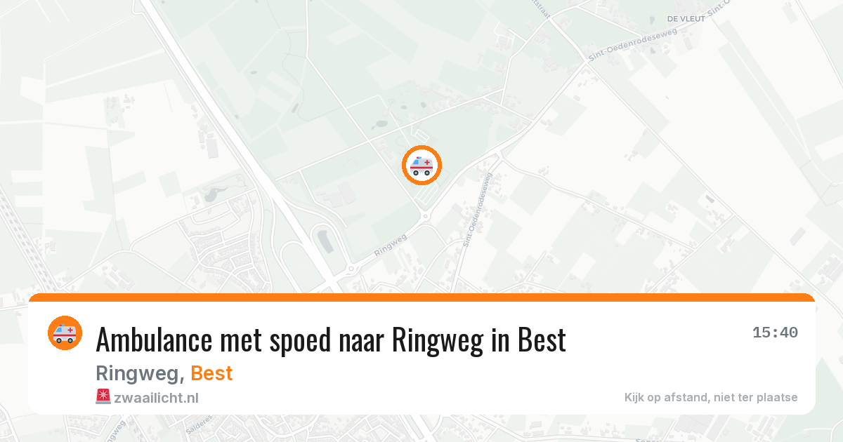 Ambulance met spoed naar Ringweg in Best — 20 mrt 2026