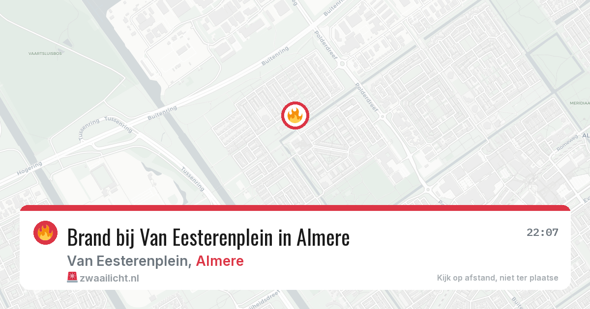 Brand bij Van Eesterenplein in Almere — 23 mei 2026