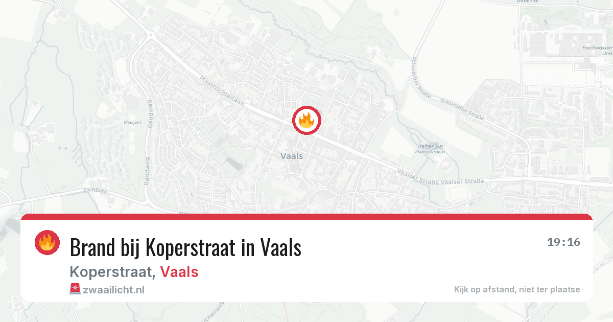 Brand bij Koperstraat in Vaals — 13 mei 2026
