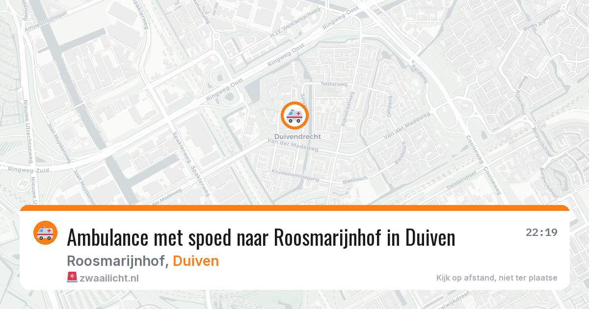 Ambulance met spoed naar Roosmarijnhof in Duiven — 4 jul 2026