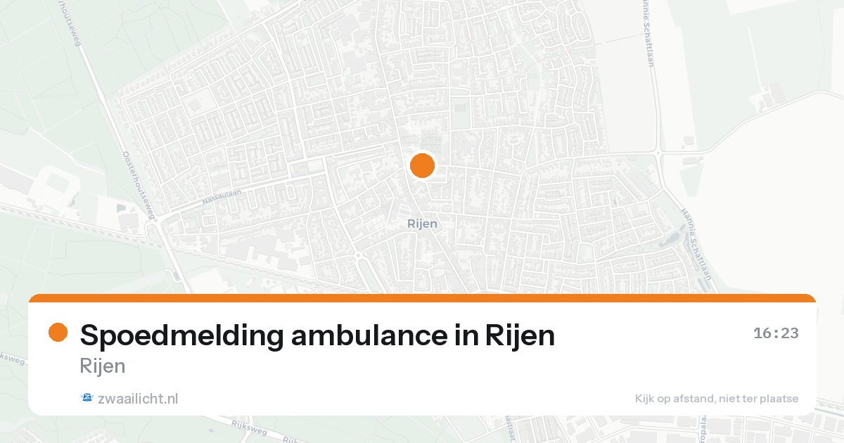 Spoedmelding ambulance in Rijen — 31 jan 2026