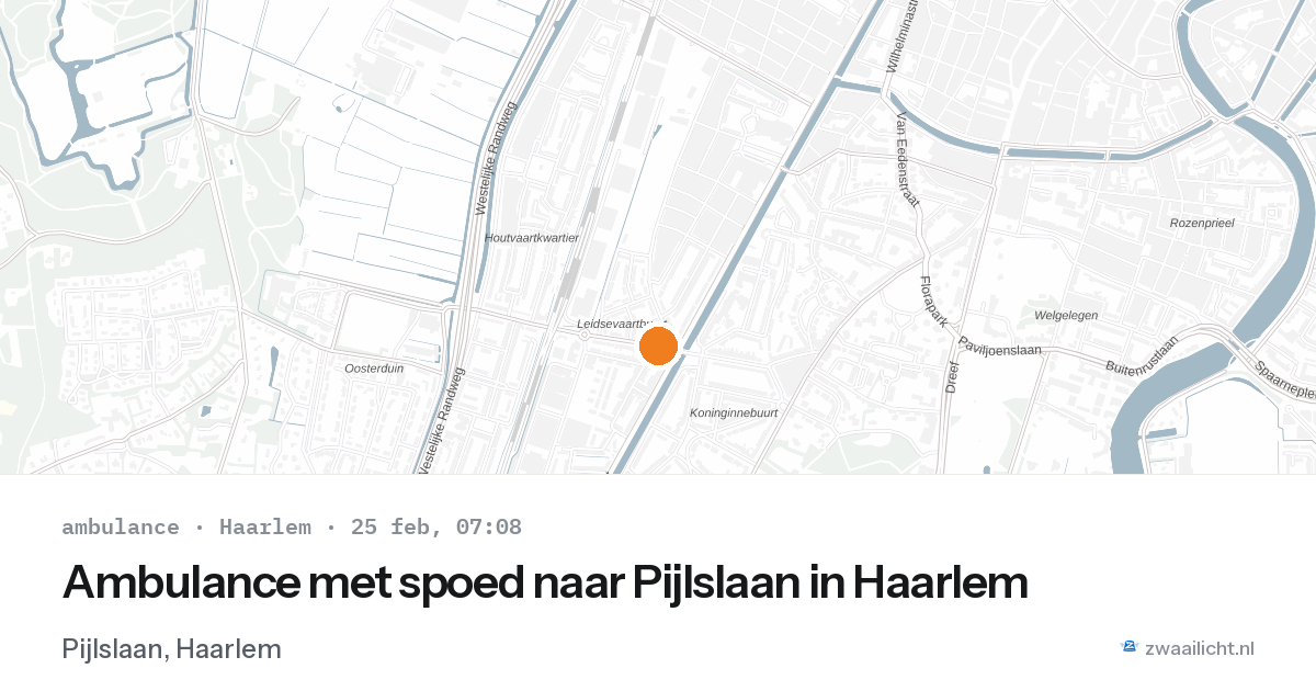 Ambulance met spoed naar Pijlslaan in Haarlem — 25 feb 2026