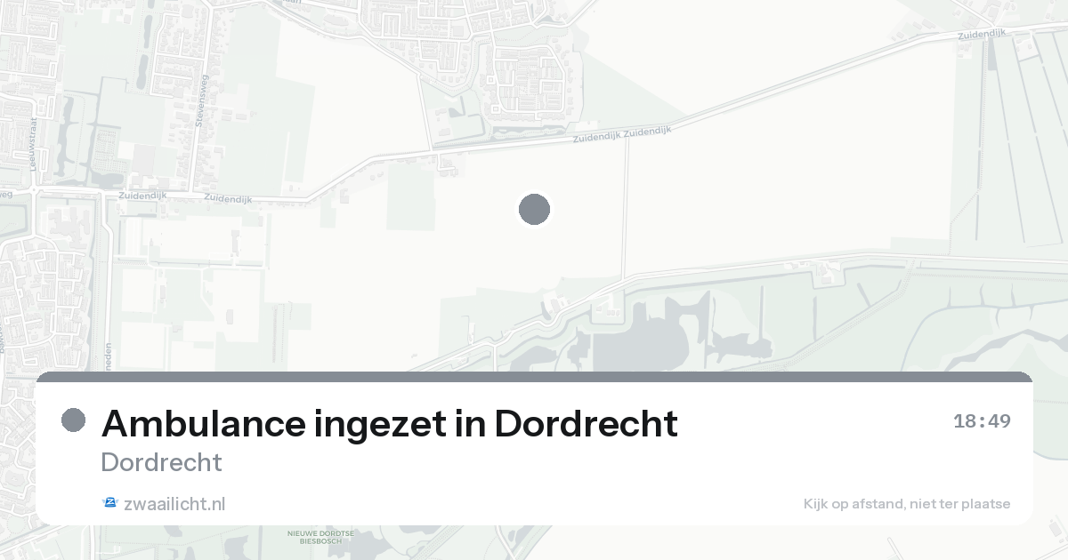 Ambulance ingezet in Dordrecht — 22 aug 2026