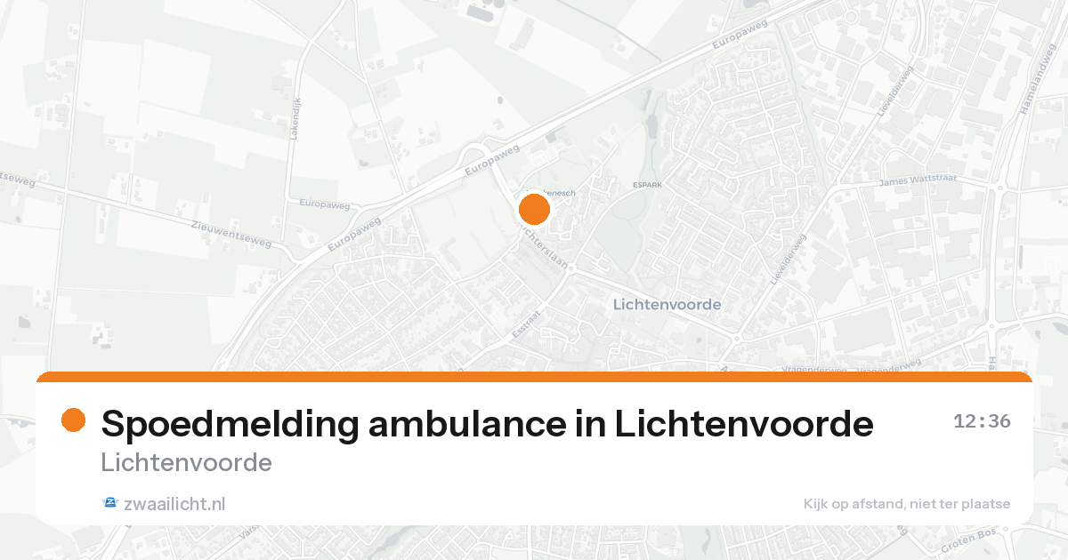 Spoedmelding ambulance in Lichtenvoorde — 20 aug 2026