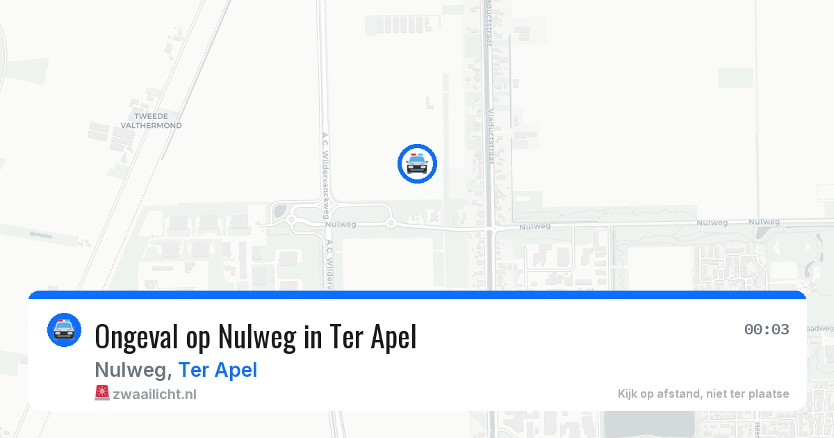 Ongeval op Nulweg in Ter Apel — 5 aug 2026