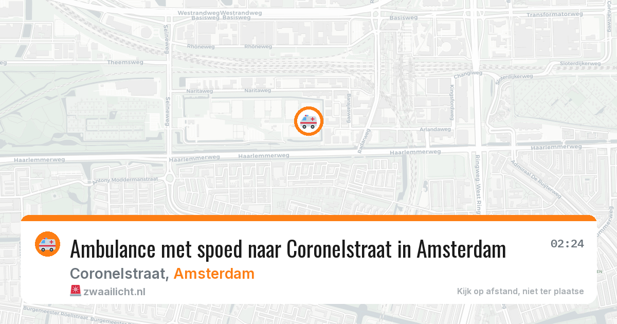 Ambulance met spoed naar Coronelstraat in Amsterdam — 19 mrt 2026