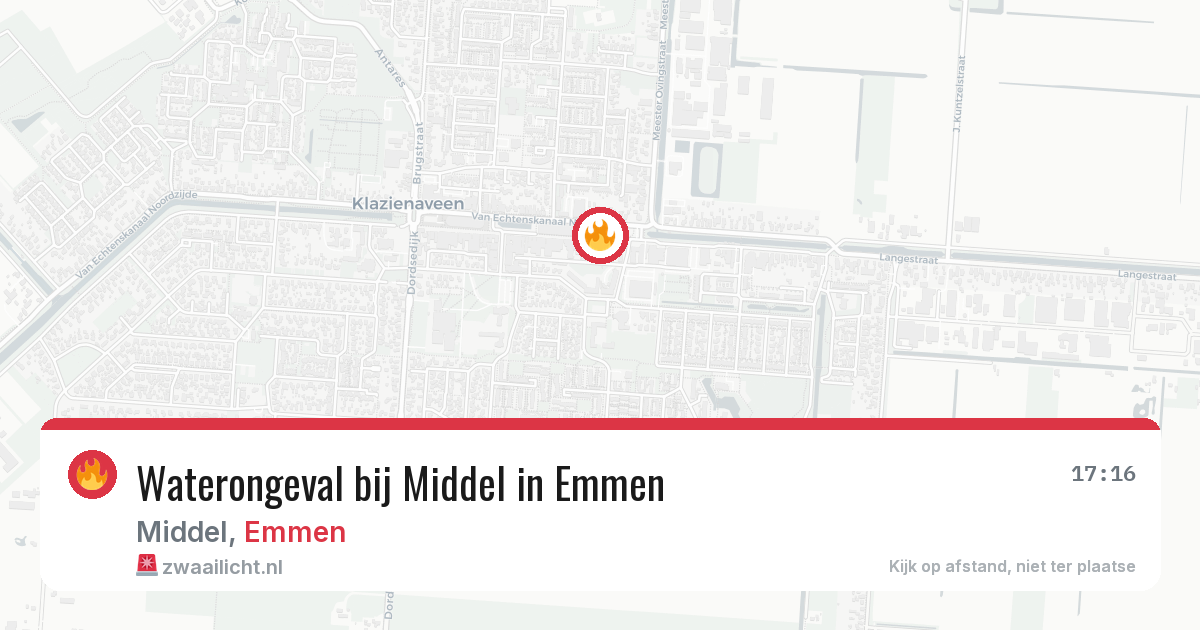 Waterongeval bij Middel in Emmen — 29 jul 2026