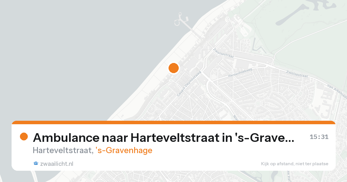 Ambulance naar Harteveltstraat in 's-Gravenhage — 15 aug 2026