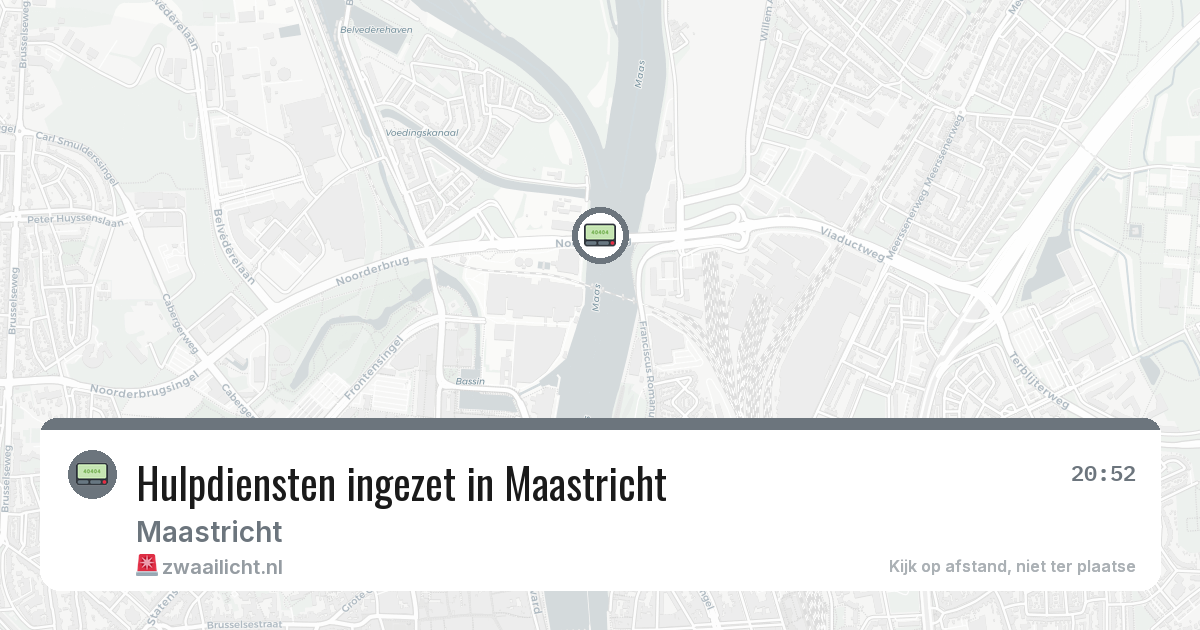 Hulpdiensten ingezet in Maastricht — 6 aug 2026 | 🚨 Zwaailicht.nl