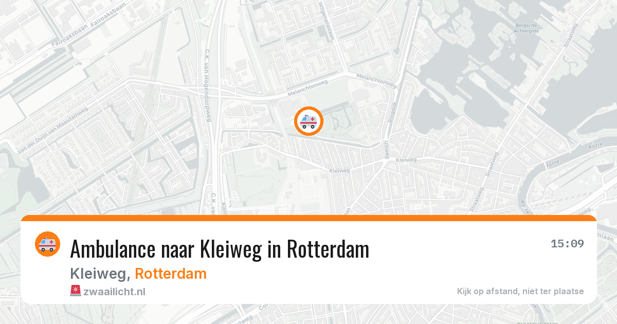 Ambulance naar Kleiweg in Rotterdam — 10 aug 2026