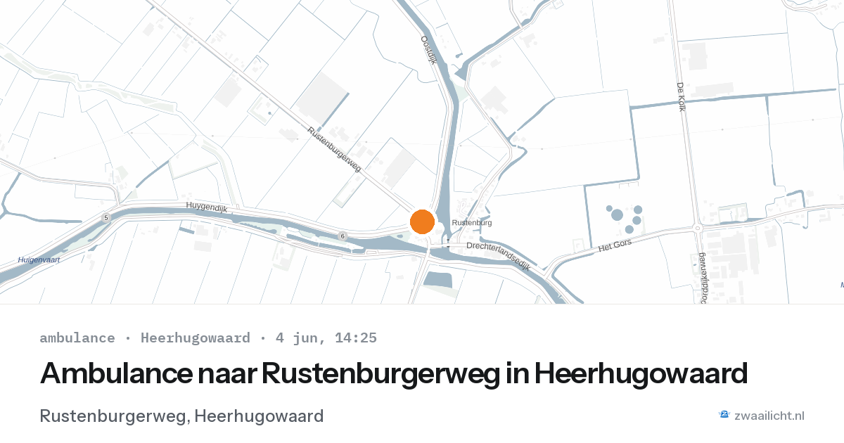 Ambulance naar Rustenburgerweg in Heerhugowaard — 4 jun 2026