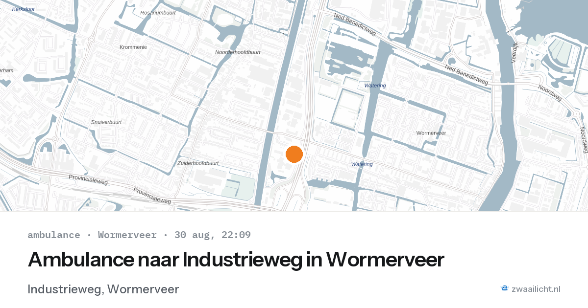 Ambulance naar Industrieweg in Wormerveer — 30 aug 2026