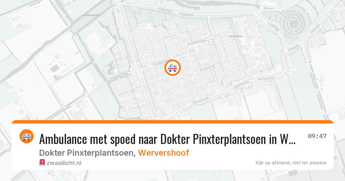 Ambulance met spoed naar Dokter Pinxterplantsoen in Wervershoof — 20 jul 2026